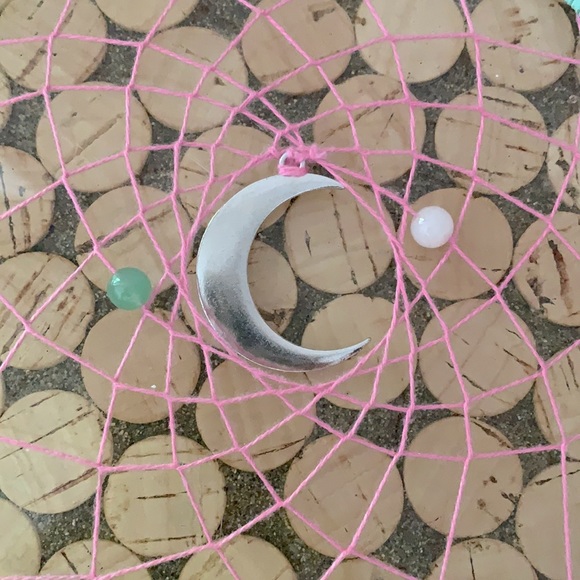 Rose Quartz &Green Aventurine Crystal Dreamcatcher